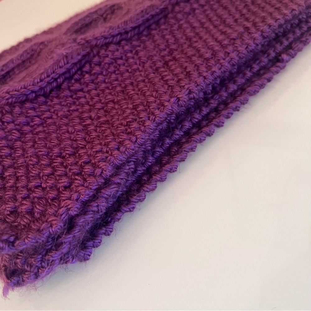 Chunky Cable Knit Long Heavy Scarf Thick Winter Knit - Picture 8 of 10